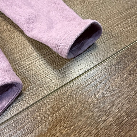 Athleta Cozy Karma Asymmetrical Zip Mock Neck Pullover Mauve Size S Thumbholes - Picture 7 of 15